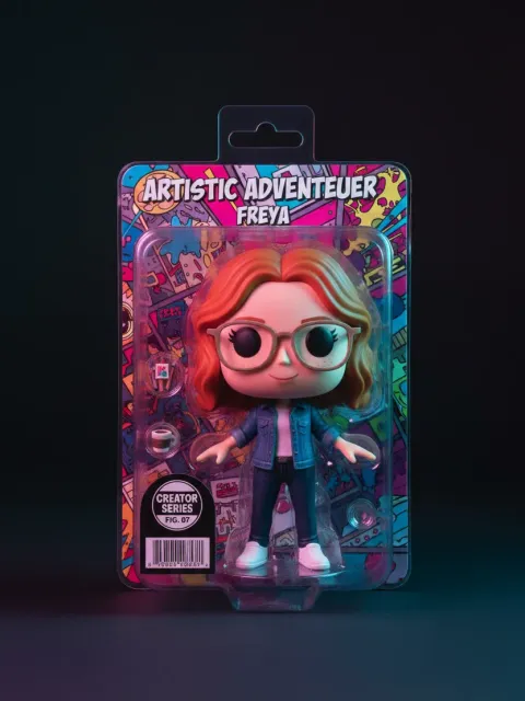 The same person as a Big Head style AI figure, made with Toyify