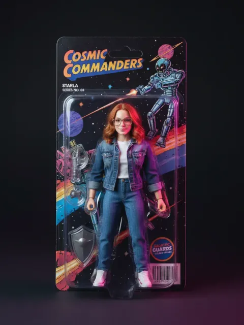 The same person as a Retro style AI figure, made with Toyify